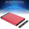 Picture of Qiilu External Hard Drive 4Tb 2Tb External Hard Drive Aluminum Alloy Mobile Hard Disk Box Usb3.0 Portable 2.5In Ssd Sata Aluminum Alloy Enclosure 8Tb (Red)