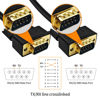 Picture of XANHAM 9.8 Feet(3 Meter) RS232 Null Modem Cable DB9 2 3 Cross TX RX Line Double Shielded(Metal Braiding&AL-foil) Male to Male, Black, SC902X09MM