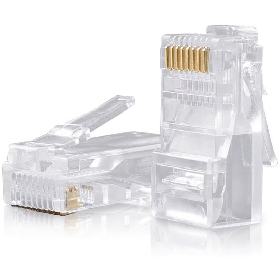 Picture of SHD RJ45 Connectors, Cat6 Connector Cat5e Connectors Cat5 Connectors RJ45 Ends Ethernet Cable Crimp Connectors-100Pcs