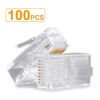 Picture of SHD RJ45 Connectors, Cat6 Connector Cat5e Connectors Cat5 Connectors RJ45 Ends Ethernet Cable Crimp Connectors-100Pcs