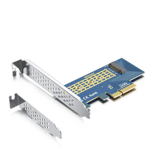 Picture of 1-Port M.2 NVMe Adapter M-Key, PCIe X4 Gen3.