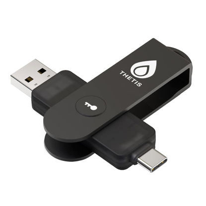 Picture of Thetis Pro FIDO2 Security Key, Two Factor Authentication NFC Security Key FIDO 2.0, Dual USB A Ports & Type C for Multi layered Protection (HOTP) in Windows/MacOS/Linux, Gmail, Facebook,Dropbox,Github