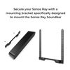 Picture of HumanCentric Mount Compatible with Sonos Ray TV Mount, Mounting Bracket for Floating Style Sonos Ray Mount and Sonos Ray Wall Mount, Soundbar Mount for Sonos Ray Sound Bar Mount Under TV, Black