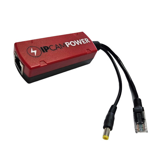 Picture of IPCamPower Gigabit POE to 12V DC Converter w/POE Pass Through, Takes Incoming POE and Converts to 12V DC While Passing Through The POE, 802.3af/at POE, 10/100/1000, POE Power Splitter and Extender