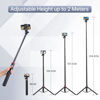 Picture of ULANZI MT-79 Extendable Tripod Aluminum, 81" Portable Adjustable Light Stand with 1/4" Screw, 360° Ball Head Camera Phone Tripod for Camera Video Light Smartphone, Lightweight for Travel