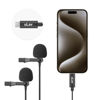 Picture of Movo uLav-L-Duo Digital Dual iPhone 15 Lavalier Omnidirectional Clip on Microphone with USB-C Connector Compatible with iPhone 15, iPad-Pro (20-Foot Cord)