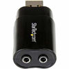 Picture of StarTech.com USB Sound Card - 3.5mm Audio Adapter - External Sound Card - Black - External Sound Card (ICUSBAUDIOB), 1 Count (Pack of 1)