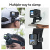 Picture of Head Strap Cap Clip Mount with Phone Clip Vertical Mount Kit, 2-in-1 Cellphone POV Selfie Holder Head Mount for GoPro Max Hero Insta360 DJI Action iPhone Android, Video, Vlog