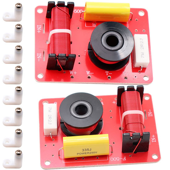 Picture of XFFCSEC 130W 2 Way Crossover for Bookshelf Speakers and Subwoofer Crossover Speaker Treble a Bass (2PCS)