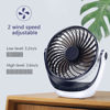 Picture of Aluan Desk Fan Small Table Fan with Strong Airflow Quiet Operation Portable Fan Speed Adjustable Head 360°Rotatable Mini Personal Fan for Home Office Bedroom Table and Desktop 5.1 Inch