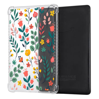 Picture of CoBak Clear Case for All-New Kindle Paperwhite 11th Gen 2021 & Signature Edition(6.8") - Lightweight, Scratch-Proof Silicone Back Cover with Playful Flower Design