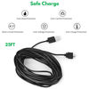 Picture of ALERTCAM 2Pack 25ft/7.5m Charger Cable for Blink Mini and Blink Mini Pan-Tilt, Extension USB Cable Continuously Power Your Camera (Plug and Camera are Not Included) - Black