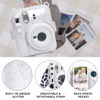 Picture of WOGOZAN Clear Case for Fujifilm Instax Mini 12 Instant Film Camera with Upgraded Photo Pocket Holds 10 Films on Back and Adjustable Strap - Glitter Clear(No Camera)