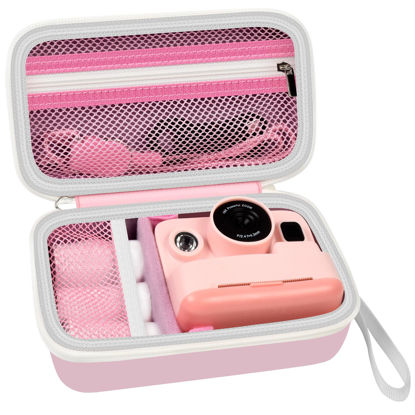 Picture of Grapsa Case Compatible with DYLANTO for Anchioo for ESOXOFFORE for YTETCN for WEEFUN for GKTZ for Amzelas Instant Print Camera, Kids Camera Storage Holder Organizer for Accessories (Box Only) - Pink