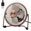 Picture of Zuvas Desk Fan Quiet Small USB Fan 360° Rotation Portable Table Fan 2 Speed Mini Personal Fan Air Cooling Electric Fan for Home Office Bedroom Travel Camping, 4 inch Bronze