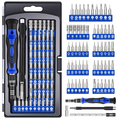 Picture of XOOL 62 in 1 Precision Screwdriver Kit, Electronics Repair Tool Kit, Magnetic Driver Kit with Flexible Shaft, Extension Rod for Mobile Phone, Smartphone, Game Console, PC, Tablet