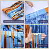 Picture of LOLStar Blue Dog Party Decorations,2 Packs of 3.3x6.6 ft Orange Blue and Light Blue Foil Fringe Curtains, Blue Dog Birthday Party Supplies,Blue and Orange Tinsel Photo Booth Prop for Blue Dog Backdrop