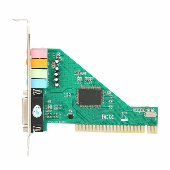 Picture of PCI Sound Card 4.1 Channel Computer Desktop Built in Sound Card Internal Audio Karte Stereo Surround CMI8738 Support Duplex Playback and Recording