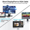 Picture of Short DisplayPort to VGA Cable 1.5 Feet, Display Port DP to VGA Adapter Cord Male to Male HD Video 1080P for Computer, Monitor, TV, Projector