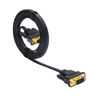 Picture of DTech Thin Computer Monitor VGA Cable 6ft Standard 15 Pin Connector Male to Male VGA Cord Flat Wire for Desktop (6 Feet, Black)