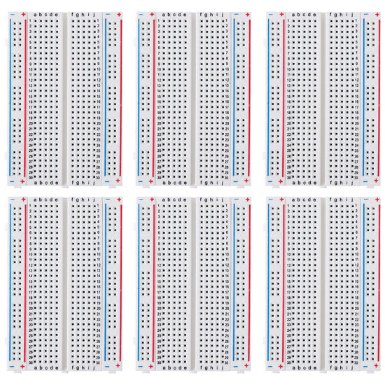 Picture of DEYUE breadboard set Prototype Board - 6 PCS 400 Pin Solderless Board Kit for Raspberry pi and Arduino Project