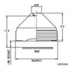 Picture of SCS 3.7mm Super Conical Pinhole Lens with Full Spectrum Filter (Not Sensitive to IR, M12 Thread)