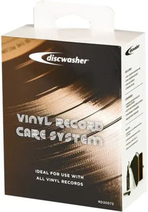 Picture of RCA Discwasher Vinyl Record Care System, Record Cleaner, Record Cleaner, Set of 4, Stylus Brush, Velvet Brush, Cleaning Liquid Pouch