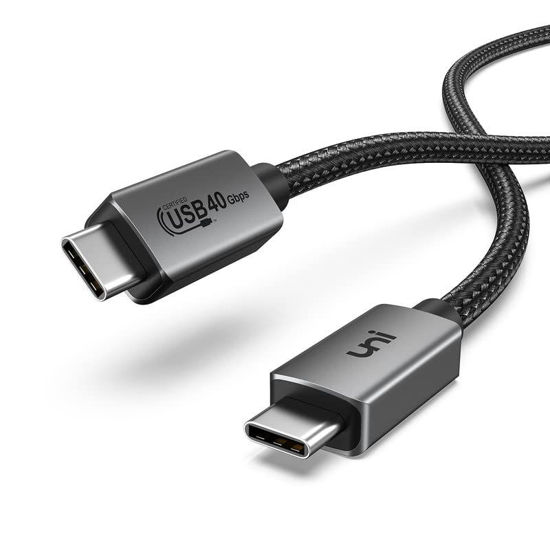 Picture of uni Thunderbolt 4 Cable 3FT, USB 4 Cable with 40Gbps 240W Fast Charging and 8K@60Hz Display, USB C Cable Compatible with Thunderbolt 4/3 Cable, iPhone 15 Pro/Max, MacBook Pro/Air, Samsung and More