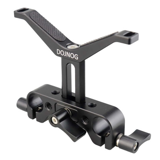 Picture of DOJNOG Lens Support Bracket 15mm Long Lens Support, 38mm Vertical Height Adjustable, for Camera Shoulder Rig 15mm Rod Rail Block System -229