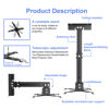 Picture of VISULAPEX Projector Mount, Universal Projector Ceiling/Wall Mount Black with Extendable Arms, Adjustable Height, Projector Holder/Bracket/Hanger Low Profile (Black)