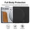 Picture of BOVKE Silicone Camera Case for Canon PowerShot SX740/ SX730 Digital Camera, SX740 Camera Soft Case Cover Rubber Camera Sleeve with Removable Lens Cover, Black