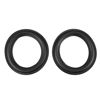 Picture of Tiiyee 2pcs Black 6 inch Rubber Speaker Edge Surround Rings Universal Perforated Woofer Bass Loudspeaker Subwoofer Circle Foam Replacement Spare Parts for Repair DIY Decoration