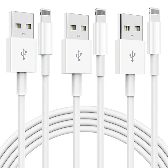 Picture of iPhone Charger Cord Lightning Cable [MFi Certified] 6ft/6ft/10ft 3 Pack Apple Chargers for iPhone Fast iPhone Charging Cable Compatible for iPhone 14 13 13Pro 12 11 Max XS XR X SE iPad and More