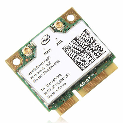 Picture of Intel Centrino Wireless-N 2200 2200BNHMW 802.11b/g/n, 300 Mbps 2x2, Single-band Wi-Fi Card