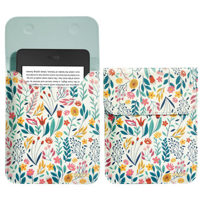 Picture of TiMOVO 6 Inch Sleeve for All-New Kindle 2022/Kindle 2019/Kindle Paperwhite 6.8 Inch/Kindle Voyage/Kindle (8th Gen, 2016)/Kindle Touch/Kindle 4/5, Protective Pouch Bag Case Cover, Flowers