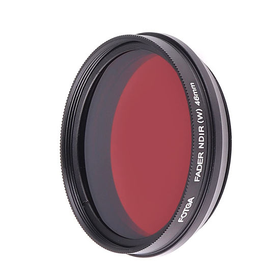 Picture of FocusFoto FOTGA 46mm All-in-One Adjustable Infrared IR Pass X-Ray Lens IR Filter, Variable from 530nm to 650nm 680nm 720nm 750nm Optical Glass