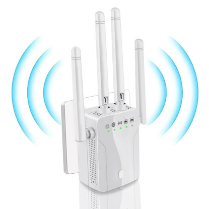 Picture of WiFi Extender Signal Booster for Home: Internet Repeater Long Range Covers Up to 8470 Sq.ft and 45+ Devices for Office Basement Room