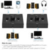 Picture of 3.5mm Stereo Audio Switch Audio Switcher Passive Speaker Headphone Manual Selector Splitter Box Audio Sharing