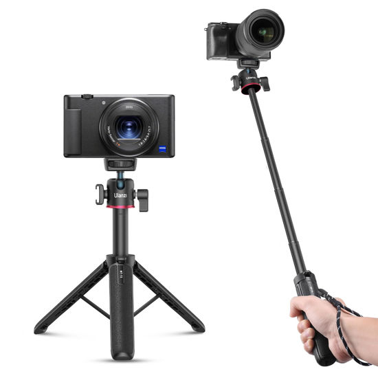 Picture of ULANZI MT-73 Extension Pole Tripod, Mini Selfie Stick Tripod Stand Handle Grip for Webcam Canon G7X Mark III Sony ZV-1 RX100 VII A6400 A6600 Cameras Vlogging