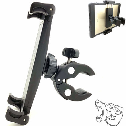 Picture of Lycan Series Marine Boat Tablet & Smartphone Pole Handle bar Boat Helm Rail Holder Mount for i Pad Pro 12.9 10.5 9.7 Air Mini GalaxyTab Phone 15 Pro Max Plus S24 Pixel Surface Pro Slate