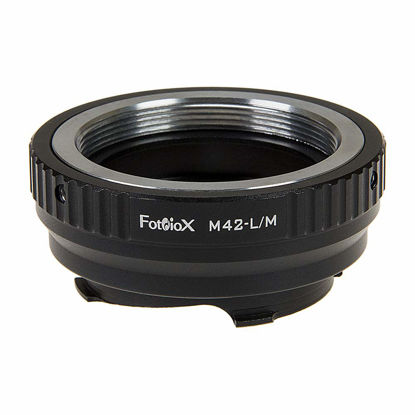 Picture of Fotodiox Lens Mount Adapter with Leica 6-Bit M-Coding - M42 Type 2 (42mm x1 Screw Mount) Lens to Leica M Mount Rangefinder Camera Body