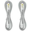 Picture of NECABLES 2Pack RJ45 to RJ11 Adapter Converter Cable 10ft RJ45 8P4C Male to RJ11 6P4C Male Gray - 10 Feet