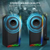 Picture of Computer Speakers with 3.5 mm Aux,Desktop Speakers with Various Colorful RGB Lights,Gaming Speakers with Volume Control,Computer Speakers for PC/Desktop Monitor/Laptop/Tablet Phone