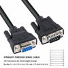 Picture of DTech 1.5ft COM Port Serial Cable Male to Female RS232 Extension 9 Pin Straight Through Cord (0.5 Meter, Black)