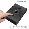 Picture of 3.5mm Audio Switcher, 2 Input 1 Output / 1 Input 2 Output Audio Splitter Switcher, Audio Switcher Box, One-Key Mute Button, No External Power Required