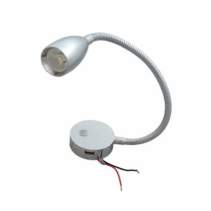 Picture of LED Flexible Reading Light 12V 24V Spotlight Touch Switch Dimmable USB Map Lamp