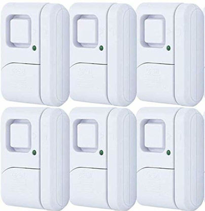 Picture of GE Personal Security Window and Door Alarm, 6 Pack, DIY Protection, Burglar Alert, Wireless Chime/Alarm, Easy Installation, Home Security, Ideal for Home, Garage, Apartment and More,White, 49721