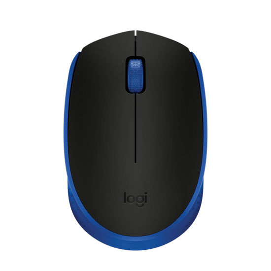 Picture of Logitech M170 Wireless Mouse for PC, Mac, Laptop, 2.4 GHz with USB Mini Receiver, Optical Tracking, 12-Months Battery Life, Ambidextrous - Blue