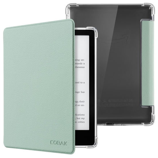 Picture of CoBak Case for Kindle Paperwhite (6.8" 11th Generation 2021 Released) & Paperwhite Signature Edition- New PU Leather Cover and Clear Soft Silicone Back Cover with Auto Sleep Wake Feature