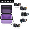 Picture of Vlogging Camera Case Compatible with brewene/for Femivo/for KVUTCIEIN/for Duluvulu 4K 48MP Digital Cameras for Youtube. Vlog Camera Carrying Storage for Lens, Cable and Other Accessories - Purple